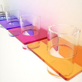 Porta bicchiere serie Adele | Plexiglass | 14 colori disponibili | Petrozzi