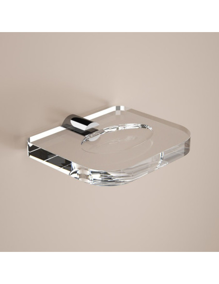 Portasapone | Plexiglass e ottone cromato | Lady | Petrozzi