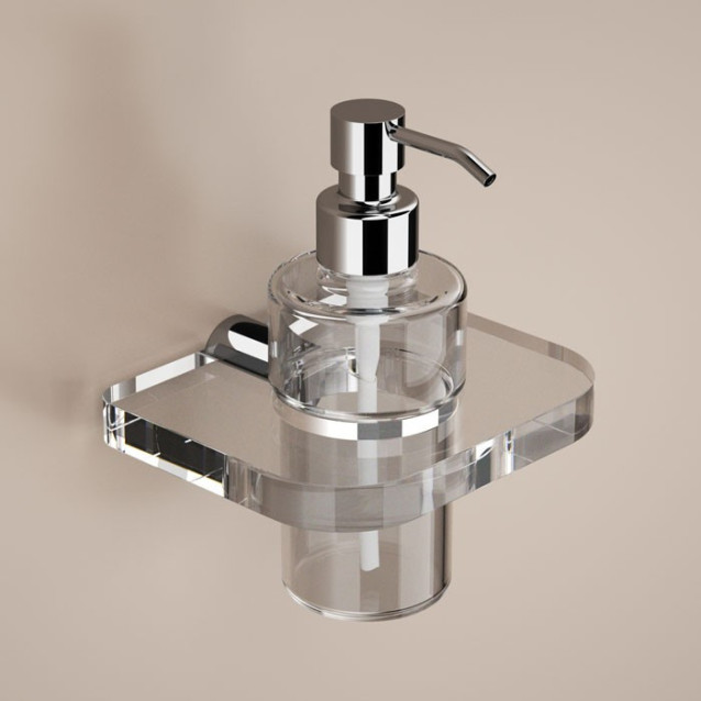 Porta dispenser | Plexiglass e ottone cromato | Lady | Petrozzi