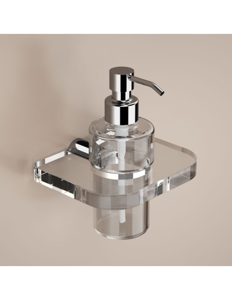 Porta dispenser | Plexiglass e ottone cromato | Lady | Petrozzi