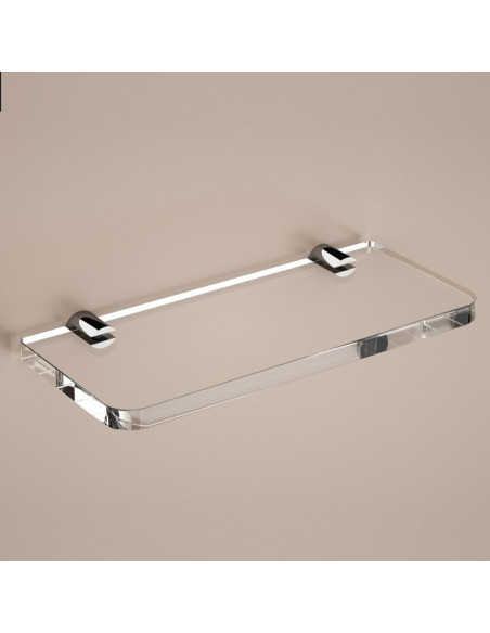 Mensola | Plexiglass e ottone cromato | Lady | Petrozzi