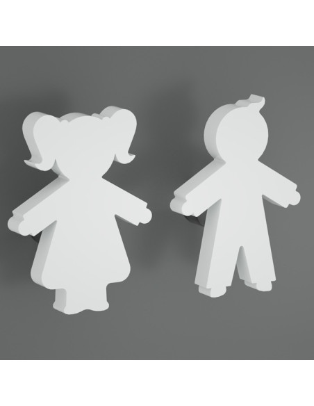 Appendiabiti Goccia Nuvola Tuono Luna | Plexiglass colorato | Petrozzi