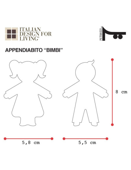 Appendiabiti Goccia Nuvola Tuono Luna | Plexiglass colorato | Petrozzi