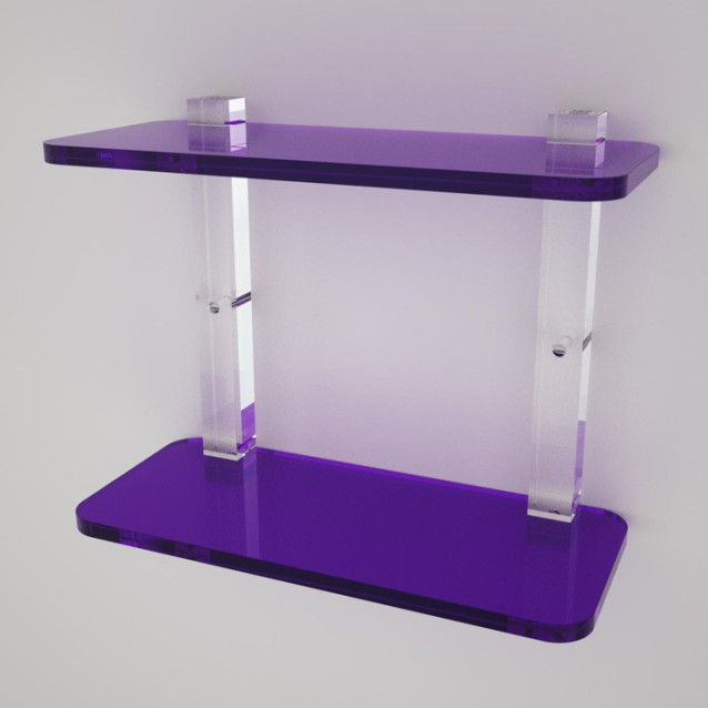 Shelf with sides | Plexiglass | 7 colors available