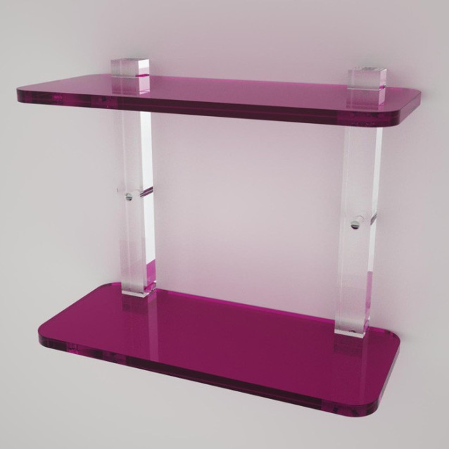 Shelf with sides | Plexiglass | 7 colors available