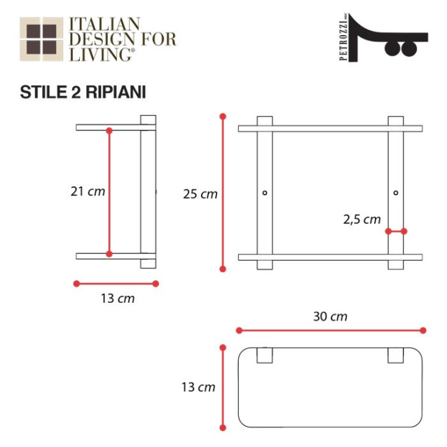 Shelf with sides | Plexiglass | 7 colors available