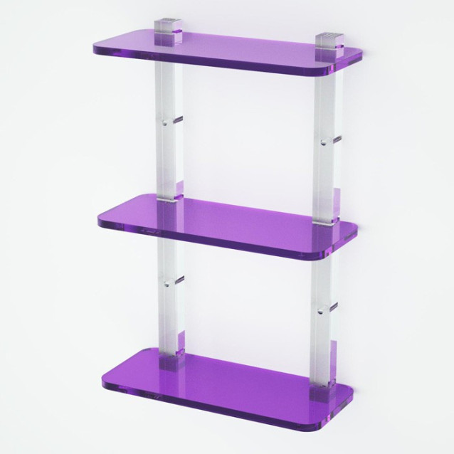 Shelf with sides | Plexiglass | 7 colors available