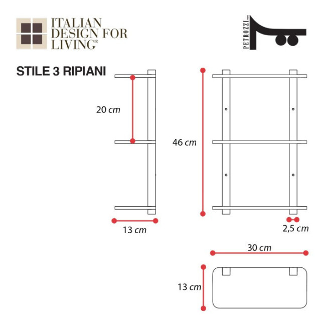 Shelf with sides | Plexiglass | 7 colors available