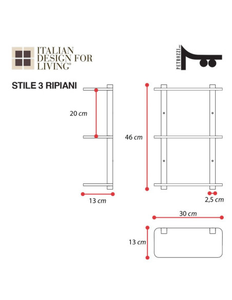 Shelf with sides | Plexiglass | 7 colors available