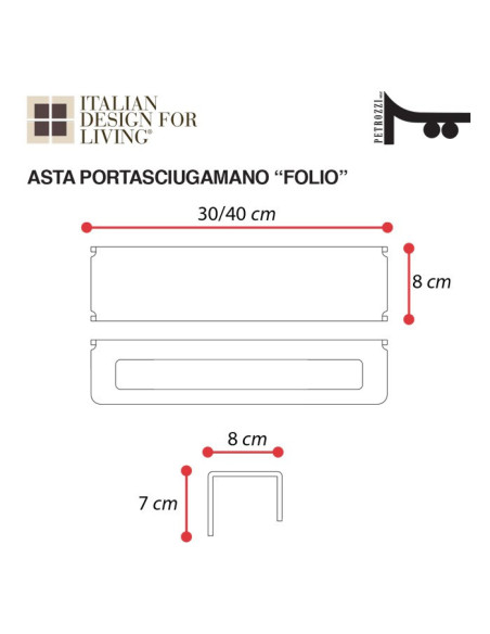 Towel holder | Plexiglass | Transparent | Cosmea Collection