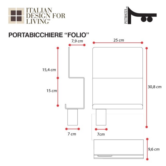Porta rotolo da parete | Plexiglass | Dea | Petrozzi