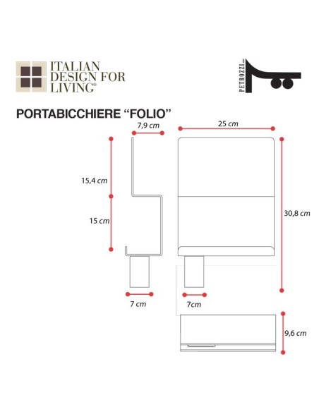 Porta rotolo da parete | Plexiglass | Dea | Petrozzi