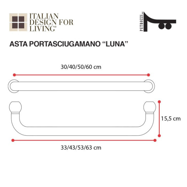 Towel holder | Plexiglass | Transparent | Cosmea Collection