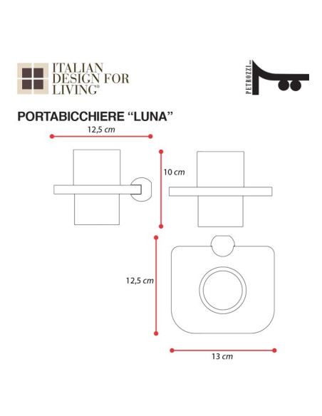 Towel holder | Plexiglass | Transparent | Cosmea Collection