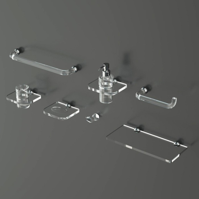 Towel holder | Plexiglass | Transparent | Cosmea Collection