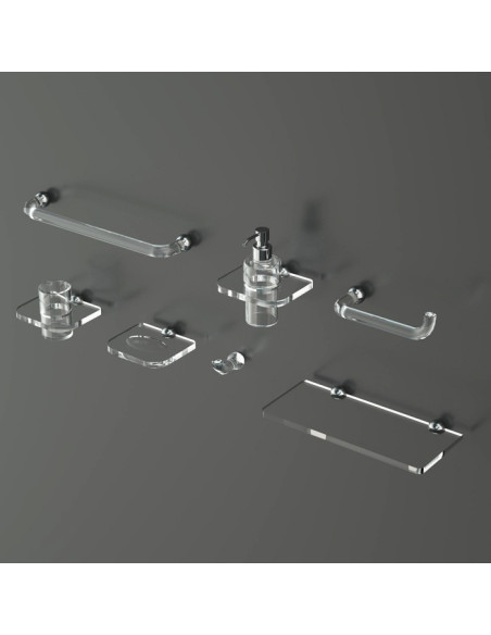 Towel holder | Plexiglass | Transparent | Cosmea Collection
