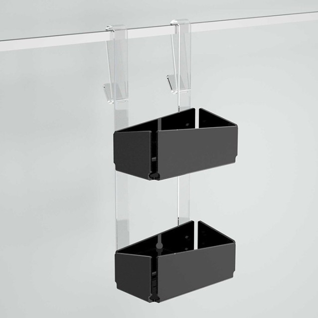 Double shelf for shower box | Plexiglass | 7 colors available