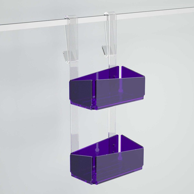 Double shelf for shower box | Plexiglass | 7 colors available