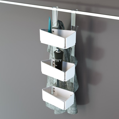 Triple shelf for shower box | Plexiglass | 7 colors available