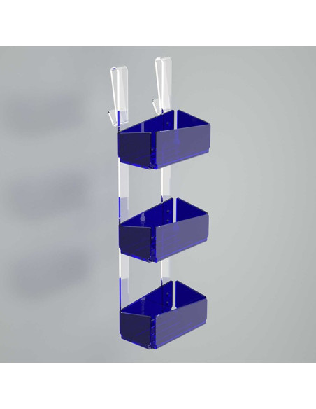 Triple shelf for shower box | Plexiglass | 7 colors available