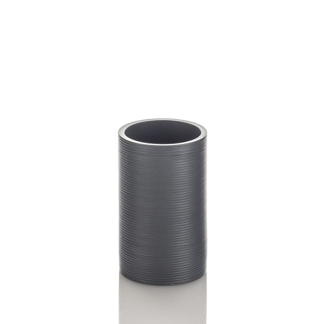Ceramic toilet-brush holder with a grey rubber effect lining