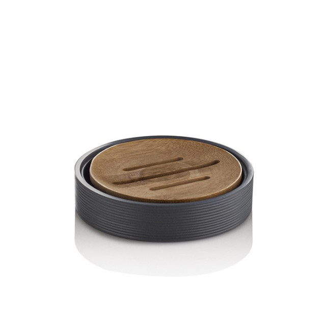 Ceramic toilet-brush holder with a grey rubber effect lining