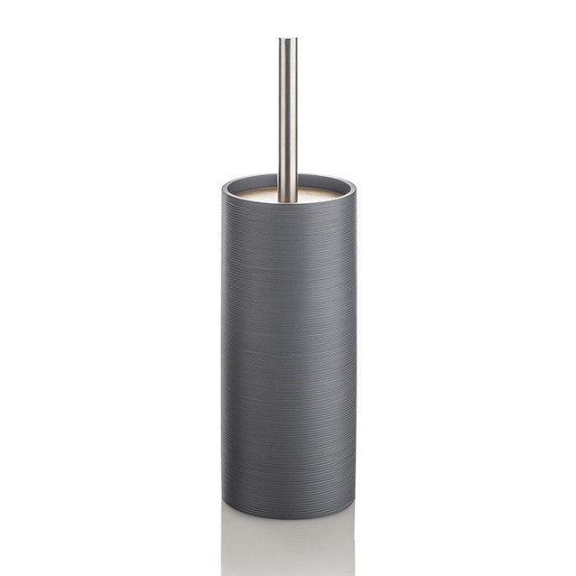 Ceramic toilet-brush holder with a grey rubber effect lining
