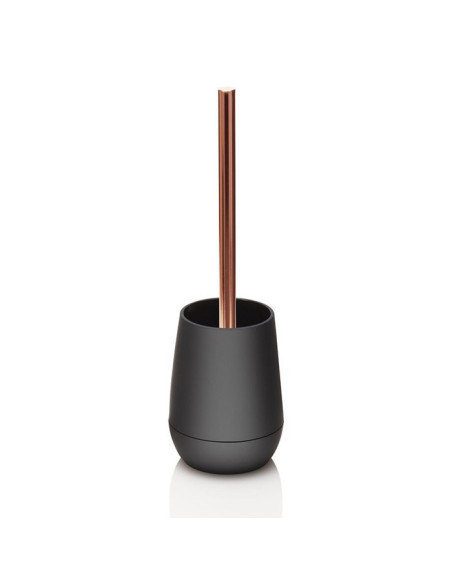 Ceramic toilet-brush holder with a grey rubber effect lining