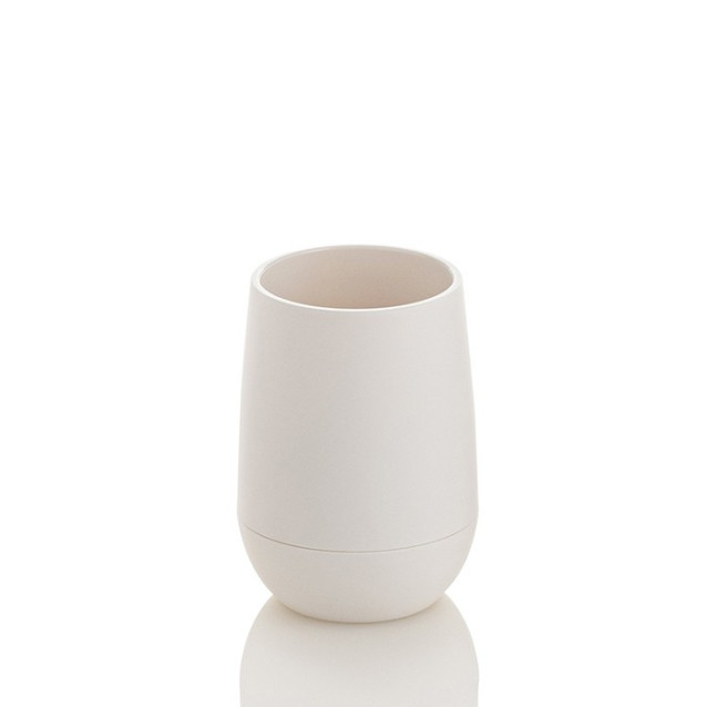 Ceramic toilet-brush holder with a grey rubber effect lining