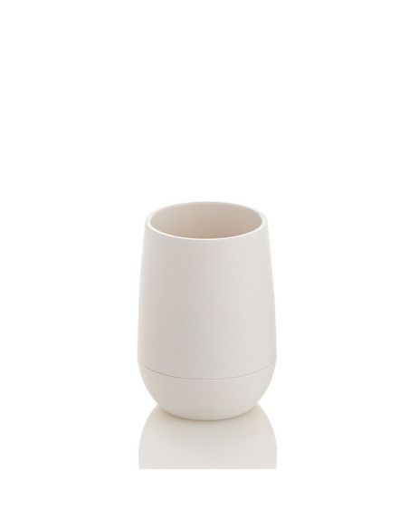 Ceramic toilet-brush holder with a grey rubber effect lining
