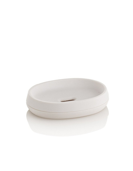 Ceramic toilet-brush holder with a grey rubber effect lining