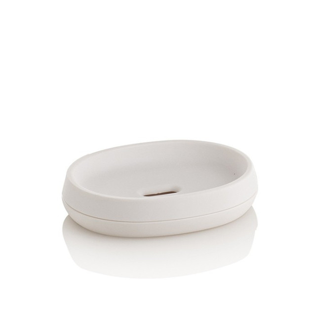 Ceramic toilet-brush holder with a grey rubber effect lining