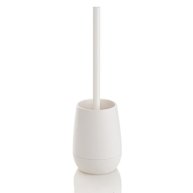 Ceramic toilet-brush holder with a grey rubber effect lining