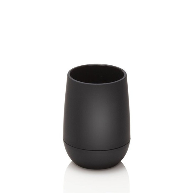 Ceramic toilet-brush holder with a grey rubber effect lining