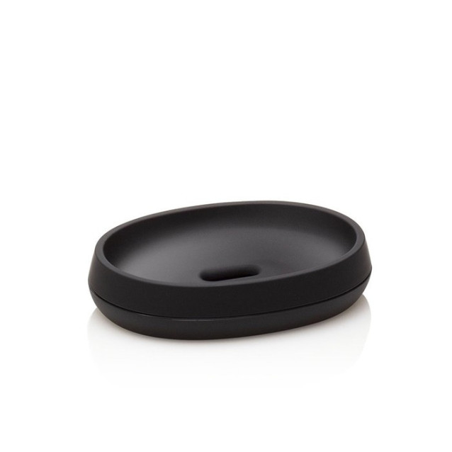 Ceramic toilet-brush holder with a grey rubber effect lining