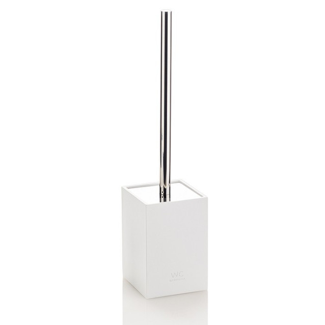 Ceramic toilet-brush holder with a grey rubber effect lining