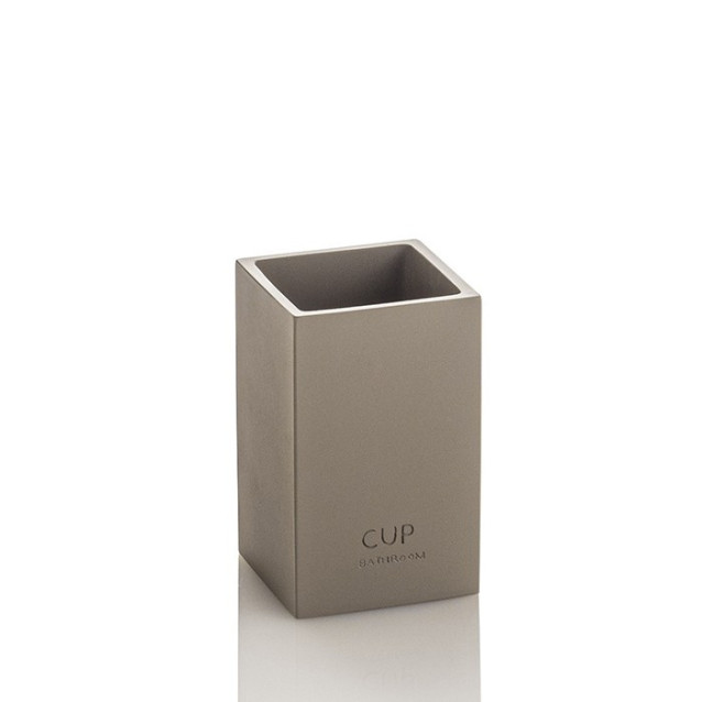 Ceramic toilet-brush holder with a grey rubber effect lining