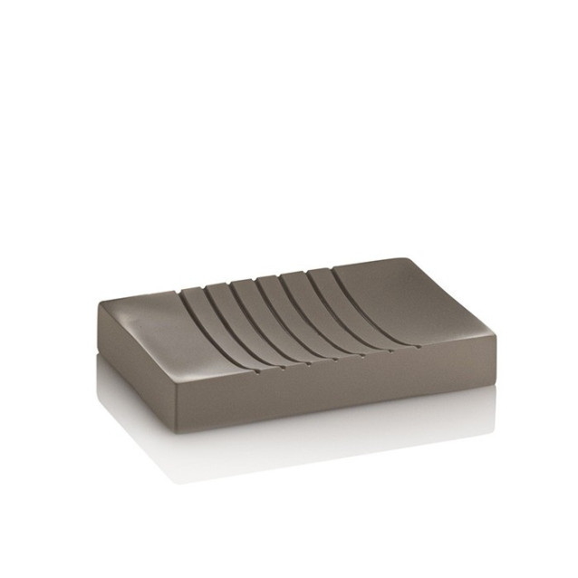 Ceramic toilet-brush holder with a grey rubber effect lining