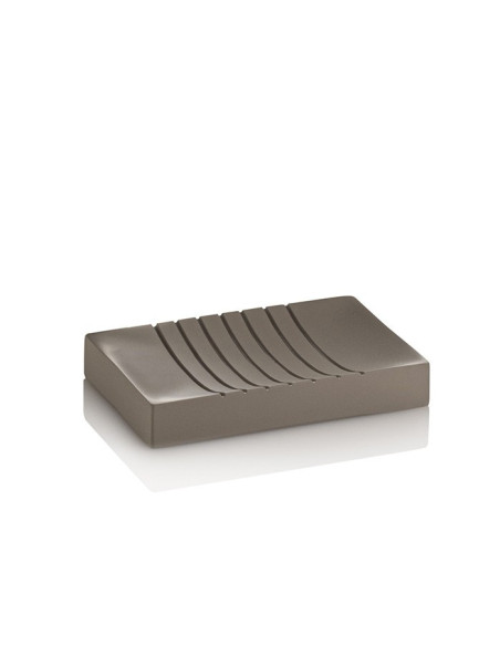 Ceramic toilet-brush holder with a grey rubber effect lining