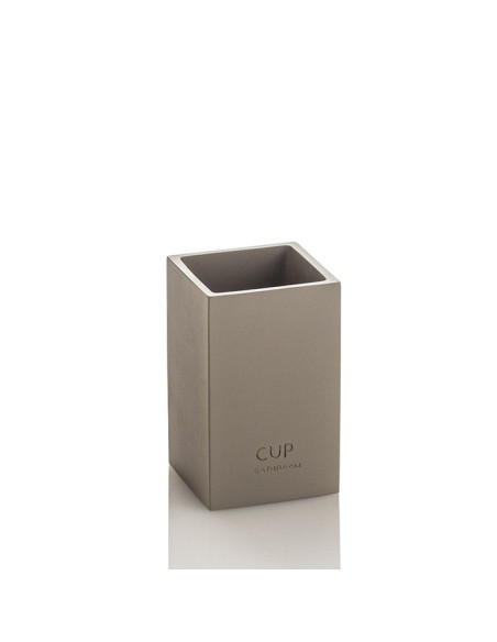 Ceramic toilet-brush holder with a grey rubber effect lining