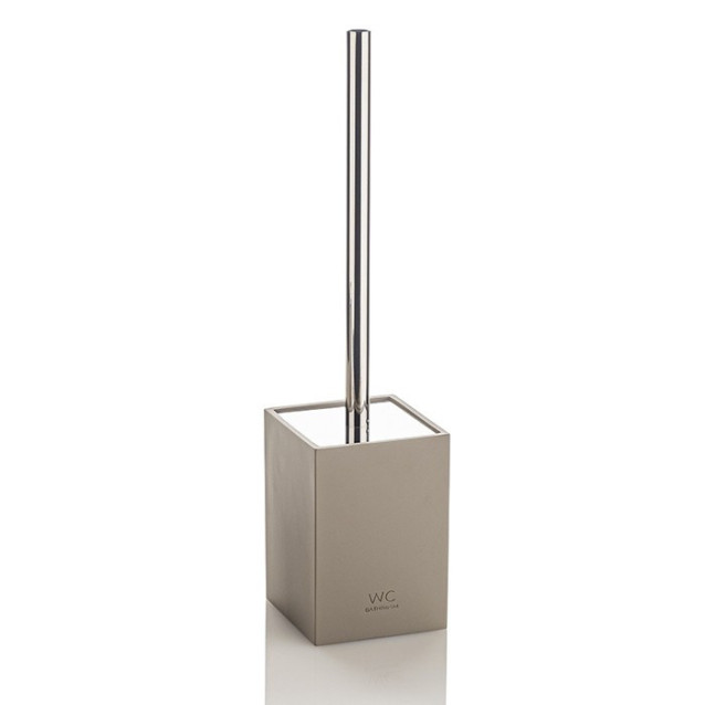 Ceramic toilet-brush holder with a grey rubber effect lining