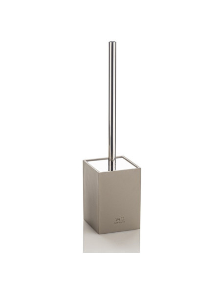 Ceramic toilet-brush holder with a grey rubber effect lining