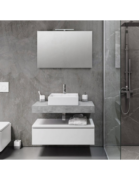 Composizione mobile da bagno bianco