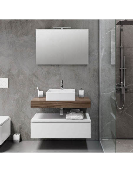 Composizione mobile da bagno bianco
