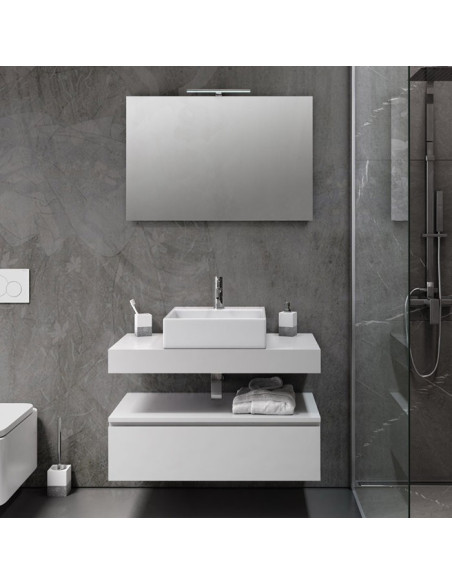 Composizione mobile da bagno bianco