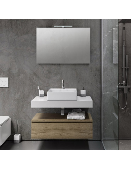 Composizione mobile da bagno bianco