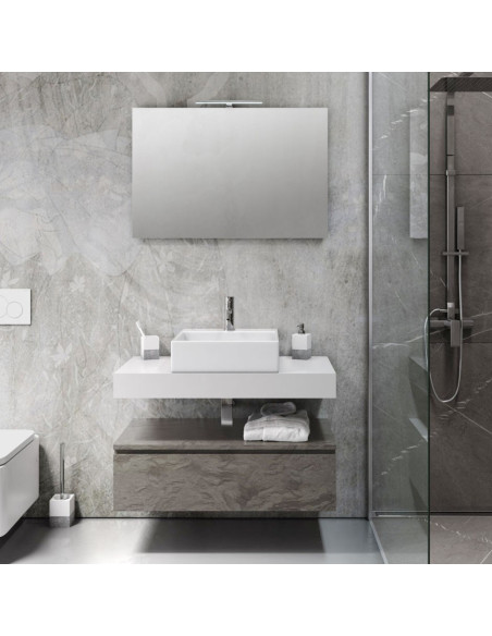 Composizione mobile da bagno bianco