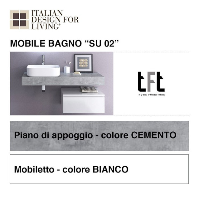 Composizione mobile da bagno bianco