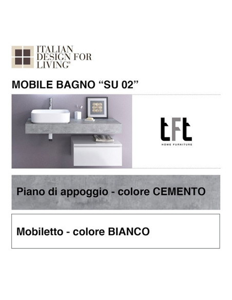 Composizione mobile da bagno bianco