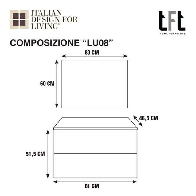 White bathroom cabinet composition